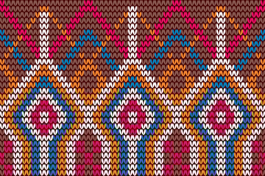 Ethnic seamless pattern, knitting texture design for wallpaper, background, fabric, curtain, carpet, clothing, and wrapping. vector