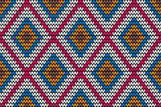 Ethnic seamless pattern, knitting texture design for wallpaper, background, fabric, curtain, carpet, clothing, and wrapping. vector
