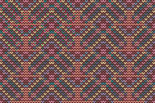 Ethnic seamless pattern, knitting texture design for wallpaper, background, fabric, curtain, carpet, clothing, and wrapping. vector