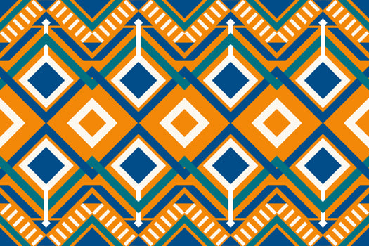 Colorful geometric ethnic seamless pattern design for wallpaper, background, fabric, curtain, carpet, clothing, and wrapping. vector