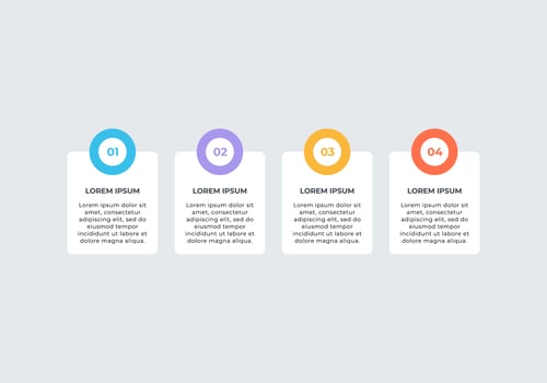 Vector infographic concept design template with 4 options or steps