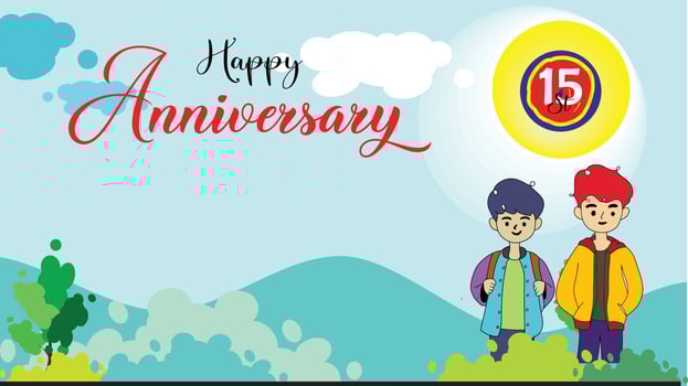 Blank space area greeting cards. Cartoon couple in blue background vector