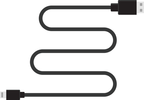 Charging cable flat icons png