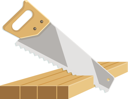 saw wood flat color png