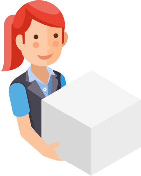 Delivery service flat color png