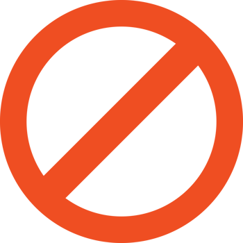 Prohibition sign icon png