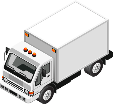 Truck isometric color symbol png