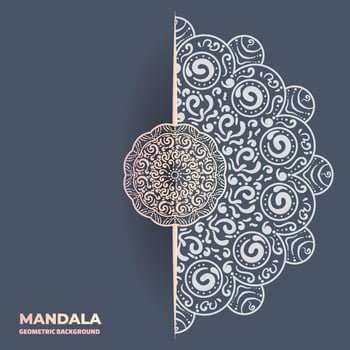 Mandala Ornament Geometric Background vector
