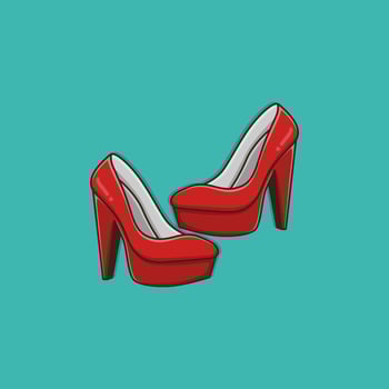 Womens Heels Vector Illustration