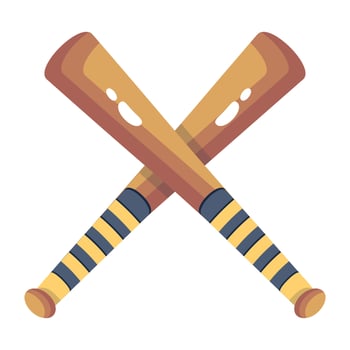 Trendy Baseball Bats vector