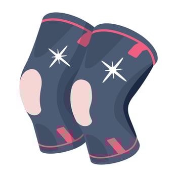 Trendy Knee Braces vector