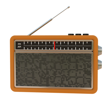 RADIO 3D ILLUSTRATION TRANSPARENT BACKGROUND png