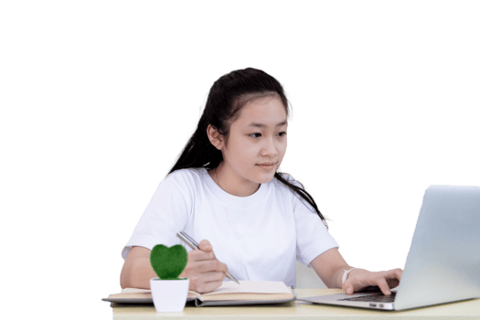 Study online via laptop png