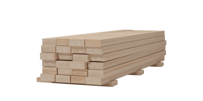 3D rendering. Wood beams, wooden plank isolated on transparent background PNG file format.