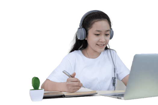 Study online via laptop png