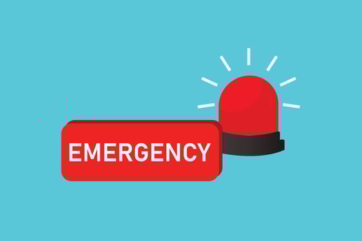 Emergency word concept design vector