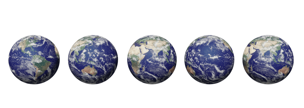 3d rendering, Planet Earth globe, isolated on transparent background - PNG format.
