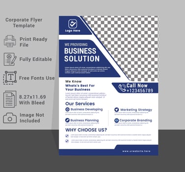 Corporate Flyer Template for your business.Flyer Design vector