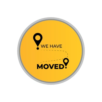 We Have Moved vector illustration