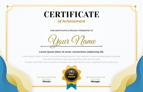 Professional Certificate Template vector