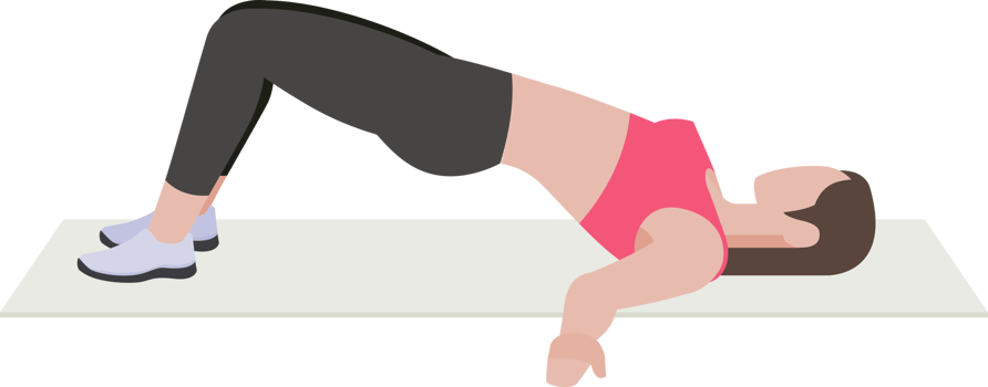 woman exercises flat color png