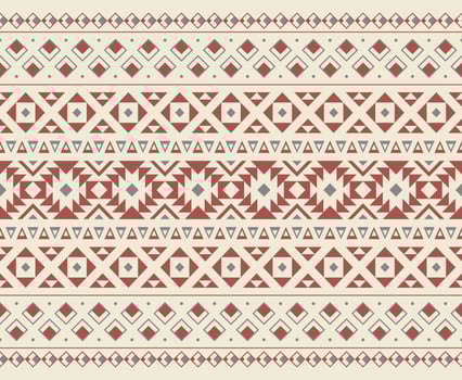 Tribal aztec colorful seamless ethnic pattern background vector