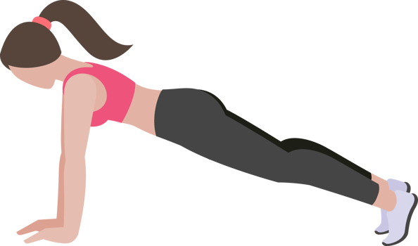 woman exercises flat color png