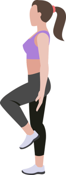 woman exercises flat color png