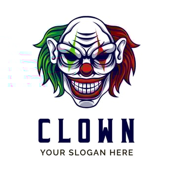 Clown Logo. Clown Mascot Logo Vector Design template