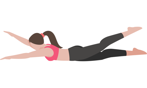 woman exercises flat color png