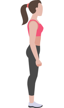 woman exercises flat color png