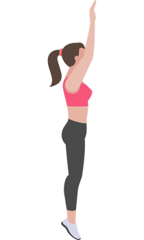 woman exercises flat color png