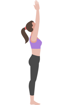 woman exercises flat color png