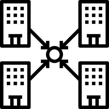 collaboration modern line style icon vector