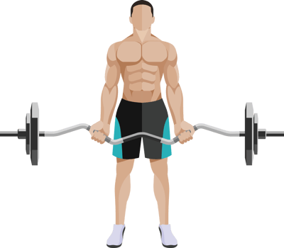 weight exercises people flat color png