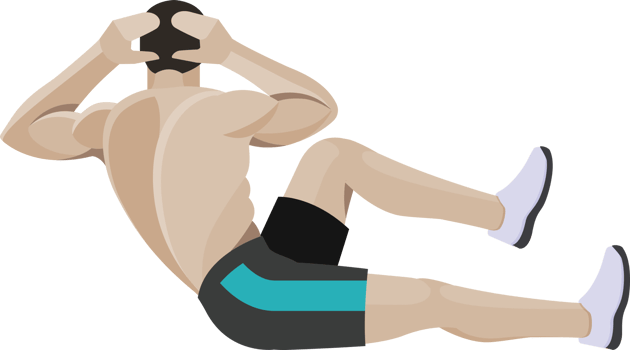 Men exercise illustration png