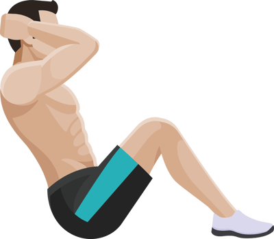 weight exercises people flat color png