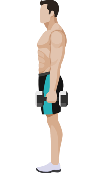 weight exercises people flat color png