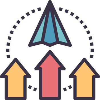 leading modern line style icon vector