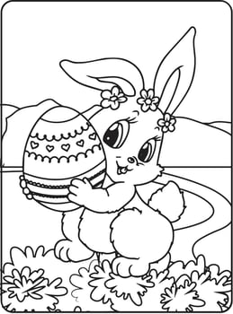 Cute Easter Coloring Pages for Kids vector