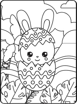 Cute Easter Coloring Pages for Kids vector