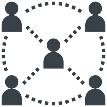 networking glyph style icon vector