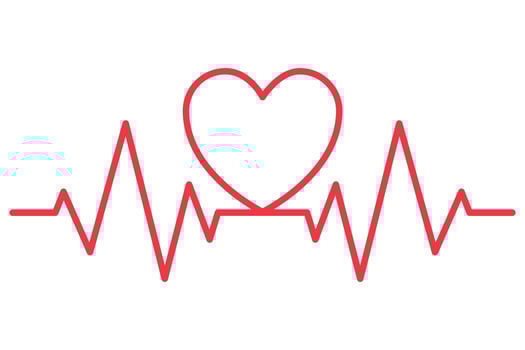 Ecg Heartbeat And Heart Line vector
