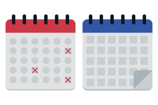 Two Flat Style Calendars vector
