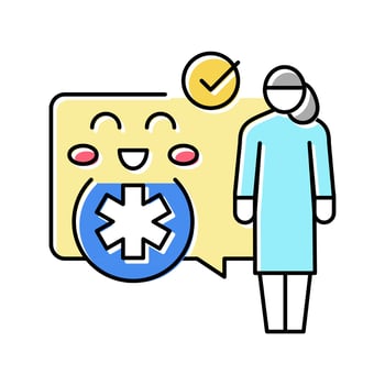 first aid baby color icon vector illustration
