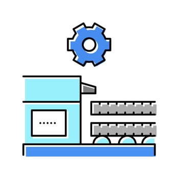 production rebar color icon vector illustration