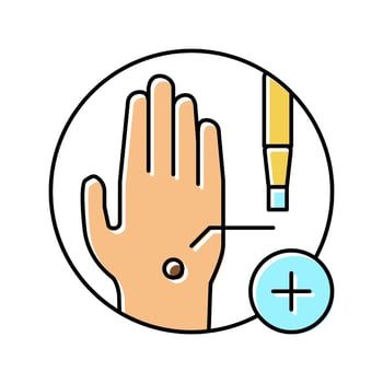 skin biopsy color icon vector illustration