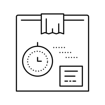 fast delivery box line icon vector illustration