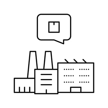manufacturing factory line icon vector illustration