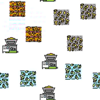 beer production brewery factory vector seamless pattern